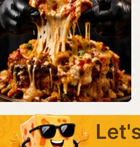Melting cheese pull